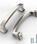Brushed Satin Nickel Cabinet Pulls 4 Inch 102mm Hole Center Kitchen Cabinet Handles Drawer Pulls 10 Pack with Screws
