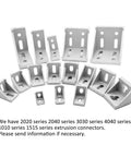 20 Sets 10 Series Aluminum Extrusion Corner Bracket Kit Pro Grade 1x1 Inch Right Angle L Connectors With T Nuts And Stainless Hardware