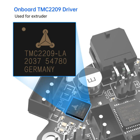 EBB36 Can Bus Adapter Board With Max31865 Hot End Pcb And Filament Break Detection For Blv Ender 3 showing onboard TMC2209 driver.