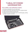 Pro Grade Tubular Inside Micrometer Set With Case, Quick Reading Figures, Hardened Ground Anvils, Interchangeable Extensions