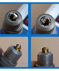 Close-up view of Compact Desktop Drill Bit Sharpener For 3 To 13mm HSS Carbide Twist Bits showing adjustable angle for grinding.