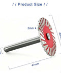 1.57 Inch Diamond Saw Blades Set For Mini Rotary Tool, 40mm Cutting Discs For Tile, Granite, Marble, Sandstone, Concrete, 47mm blade