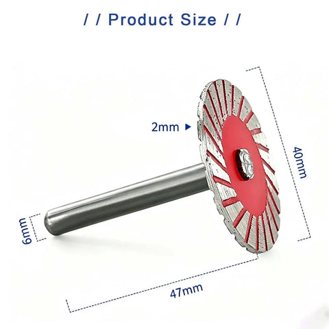1.57 Inch Diamond Saw Blades Set For Mini Rotary Tool, 40mm Cutting Discs For Tile, Granite, Marble, Sandstone, Concrete, 47mm blade