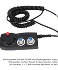 4 Axis CNC Handwheel Pulse Generator 5V 100PPR Electronic Handheld Controller Pulse Encoder For Engraving Milling Lathe With X Y Z Coordinate Select And Return To Origin coiled cable and knobs