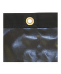 Close-up of Heavy Duty Black Mesh Tarp 7x18 Ft For Dump Beds Built Tough With 1000D Polyester Mesh UV Protected Fabric