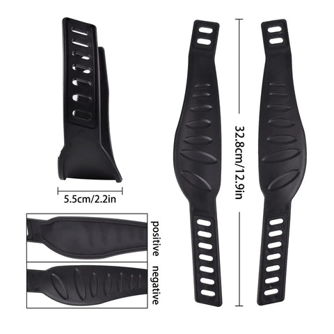 Grippy Rubber Pedal Straps 13 By 2.2 Inches Adjustable Universal Straps for Bicycle Cycle Stationary Bike Home or Gym Use