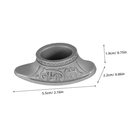 Two Piece Knife Bolsters And Finger Guard Kit for DIY Knife Making, stainless steel bolster with decorative details and dimensions