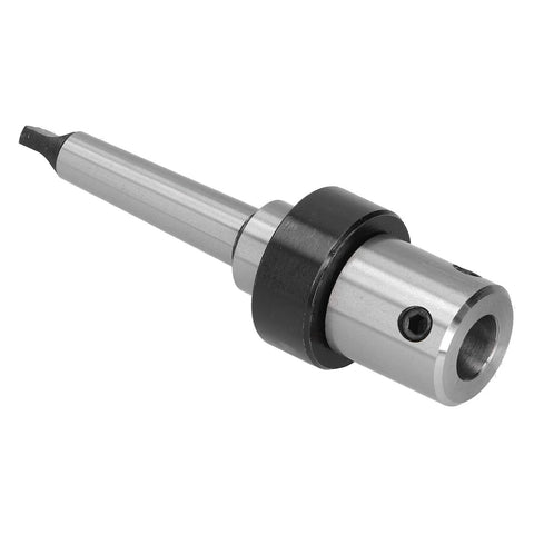 Drill sleeve adapter with Morse MT2 taper, internal cooling, R8, 19.05mm, steel, for radial drills