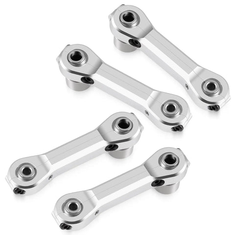 Beefed Up Alloy Sway Bar Links And Balls For LOSI DBXL 2.0 RC Truck Durable Aluminum Components For Smooth Handling Easy Install And Maximum Stability On Rugged Tracks, silver alloy sway bar links set
