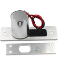 Heavy Duty Waterproof Electronic Drop Bolt Door Lock DC 12V Magnetic Induction Auto Deadbolt with metal housing and wiring.