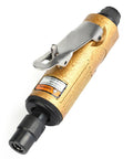 Rock Solid Metal Straight Shank Pneumatic Air Die Grinder view showcasing its metal housing, compact design, and functionality.