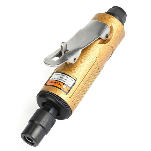 Rock Solid Metal Straight Shank Pneumatic Air Die Grinder view showcasing its metal housing, compact design, and functionality.