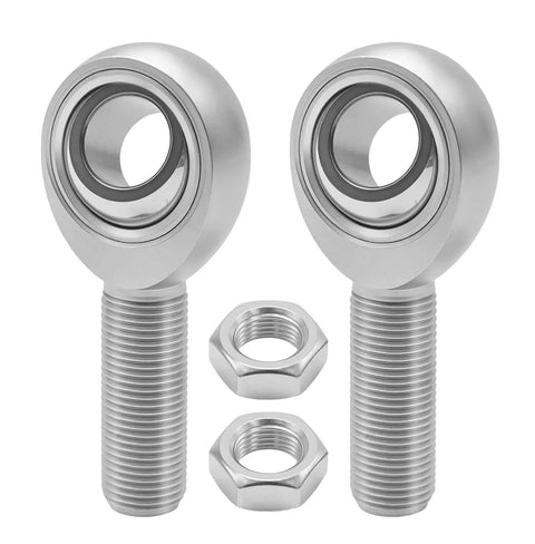 Heavy Duty Five Eighth Inch Chromoly Heim Joint Rod End Kit With Left And Right Hand Threads Jam Nuts 0.625 Inch Panhard Rod Kit PTFE Kevlar Liner Built Tough For Steering Suspension Traction Bars And Sand Rails, two rod ends and jam nuts