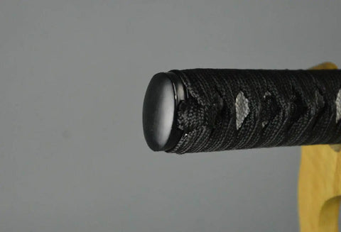 Combat Ready Ninja Wakizashi Sword With T1095 High Carbon Steel Full Tang Blade Hamon Bo Hi Chu Kissaki Very Sharp grip detail