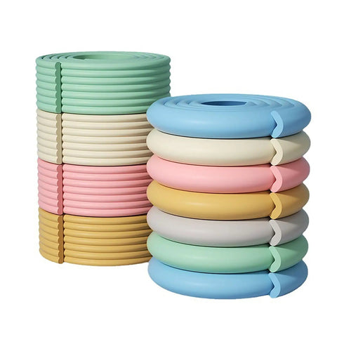 Edge Corner Protector Foam Padding For Sharp Furniture Edges Soft NBR Bumpers in assorted colors stacked vertically
