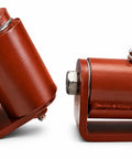 Workhorse Roller Cage Hinges 3.5 Inch Heavy Duty With Grease Fitting Removable Axle Easy Lube Access Rock Solid 3000 Lbs Capacity Pair in red finish.