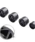 Rubber Engine Cover Grommet Kit Four Piece Direct Fit For 07C103226B And 06J103226A OEM Replacement No Tools Needed Easy Install Long Lasting Rubber Mounts Black Side Stop Buffer Auto Part, four black rubber grommets