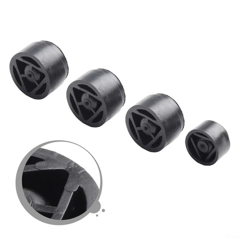 Rubber Engine Cover Grommet Kit Four Piece Direct Fit For 07C103226B And 06J103226A OEM Replacement No Tools Needed Easy Install Long Lasting Rubber Mounts Black Side Stop Buffer Auto Part, four black rubber grommets