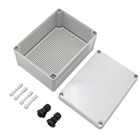 Outdoor Weatherproof Junction Box For Electronics Projects IP67 Waterproof Case With 2 NPT Three Eighth Inch Glands and lid