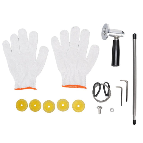 Inside Pipe Cutter Kit For Plumbing, Precise Adjustable Depth Tool, 5 Blade Stainless Steel Cutter accessories in layout