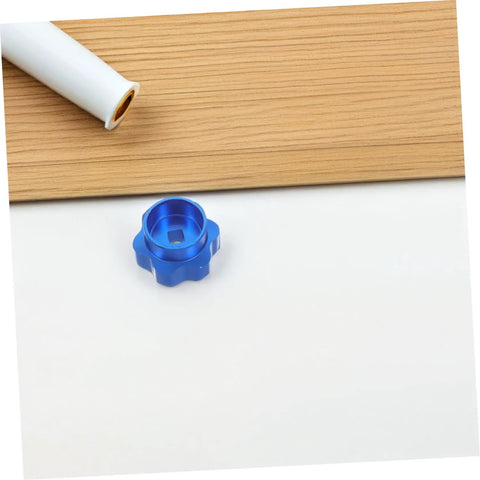 Blue Alloy Valve Handwheel Knob with 6mm hole for outdoor faucet spigot handle replacement and exterior spigot valve stem actuator