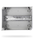 Interior view of 8 Way Circuit Breaker MCB Distribution Box With DIN Rail IP65 Waterproof For Indoor And Outdoor Use Built Tough Weatherproof Electrical Enclosure In Durable PC ABS Construction