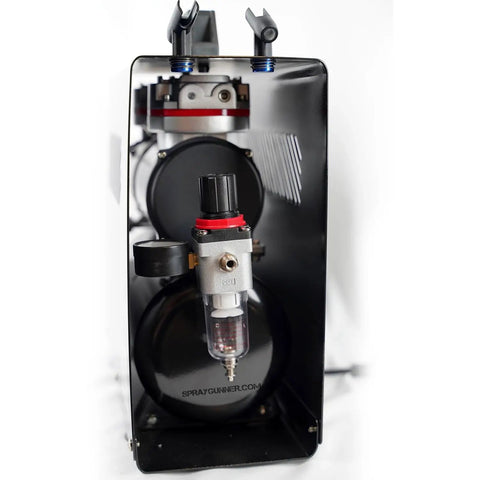 Master Blaster Airbrush Compressor With Tank For Hobbyists And Pros Pro Grade Intelligent Pressure Control back view