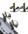 Extended Range Antenna Booster For 5.8Ghz RC Drones Fits Mini 5 Pro Mini 4 Pro Air 3S Flip Mavic 4 Pro Remote Controller Transmitter RC 2 Accessories Kit, showing two antenna extenders attached to a remote controller.