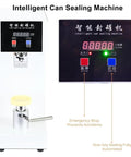 Straight Up Game Changer 51MM Hand Press Tin Can Seamer And Vacuum Food Heat Sealing Machine front view with digital display.