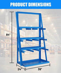 Beefy Vertical Long Parts Storage Rack With 3,000 Lb Capacity For Pipes And Lumber, Heavy Duty Pipe Organizer Shelf With Safety Chain