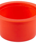 Caplugs T-253-2 T Series red plastic tapered cap and plug, front view, 1.282 in cap OD x 1.507 in plug ID, pack of 20