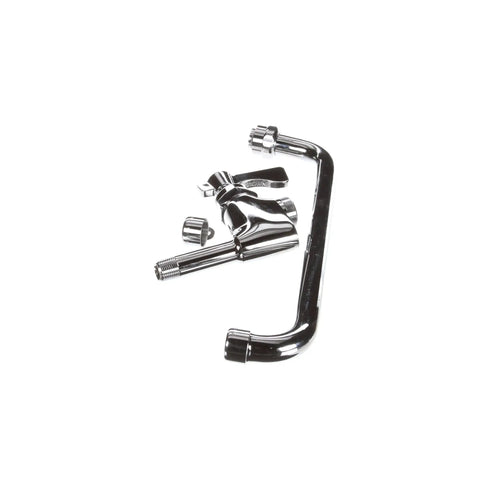 Add-On Deck Mount Kitchen Pre-Rinse Faucet With 12-Inch Spout in Polished Stainless Steel, 3/8-Inch NPT Inlet and Outlet, Low Lead