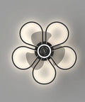 Reversible Ceiling Fan With Light Remote Control 6 Speed Low Profile Flush Mount 20 Inch Black Modern Ceiling Fan With 3 Color Dimmer And Reversible Motor For Seasonal Comfort Lit Performance.