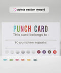 Punch Card Loyalty Pack Of 200 For Kids And Students Reward Cards for Classroom Incentives with punch sections visible
