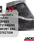 Pro Grade Graphic Auto Darkening Welding Helmet With Digital ADF, ANSI Z87.1 Certified, Ultra Lightweight 1.26 Lb Design side view