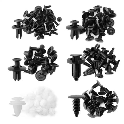 Must Have Car Plastic Rivet Clips Kit 100 Pcs In Six Sizes For Bumpers And Interior Panels Nylon Retainer Clip Set assorted view