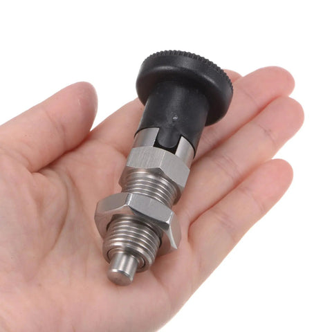 Heavy Duty Stainless Steel Push Fit Ball Nose Spring Plunger M16x1.5 Thread 8mm Pin Self Locking Hardware in hand
