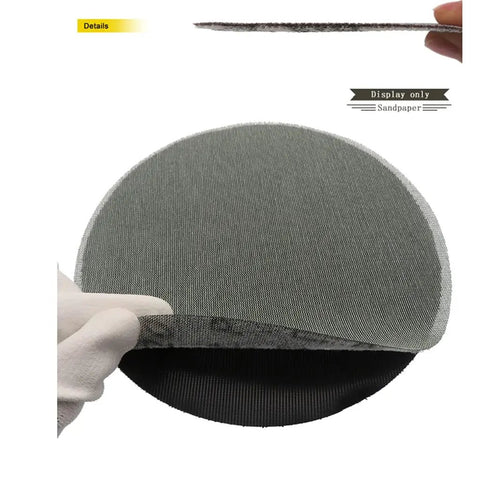Ditch The Dust And Clog Issues With These 9 Inch Sandpaper Mesh Discs Featuring Super Sticky Hook Loop Backing For Your Orbital Sanders shown up close.