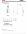 Mechanical specifications of Ultra Slim Step Shape 1SU DIN Rail Power Supply 12V 1.25A 15W HDR 15 12 for control panels.