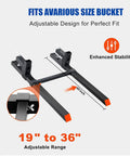 Heavy Duty 60 Inch Extendable Forks For Tractor Bucket And Mini Skid Steer, 4000 Lbs Capacity with adjustable width