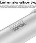 Aluminum body close-up of Dope Compact MAL Mini Pneumatic Cylinder With Magnetic Stop, 0.75 Inch Bore And 3 Inch Stroke.