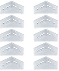 10 Pack 4040 T Slot Aluminum Corner Brackets Hella Rugged 90 Degree Gusset Fittings For Custom Shop Projects Pre Drilled M8 Bolt Holes Slick Mill Finish displayed in rows.