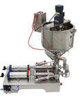 Dual Head Piston Filling Machine For Viscous Sauces And Creamy Lotions With Heated Hopper No Sweat Operation 50 To 500 Milliliter Capacity 110 Volt - Stainless steel construction with motor and valves.