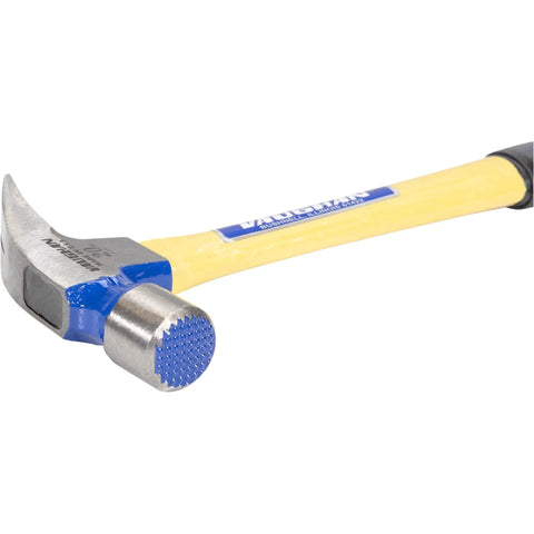 Fiberglass Handle Framer Hammer 20 Oz Extra Heavy For Framing And Demo With Rust Resistant Powder Coat And Triple Wedged White Hickory Handle Made In USA FS999ML VN10538, side view.