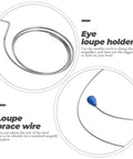 Three Pack Wire Loupe Holder Adjustable Magnifier Bracket For Watch Repair And Jewelry Making Durable Steel Eye Loupe Mount Secure Hands Free Magnification Accessory For Small Loupes with circular steel and blue attachment