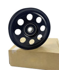 Top Tier Serpentine Drive Belt Idler Pulley 23770AA060 For Subaru Outback And XV Engines on packaging, showing precision finish.