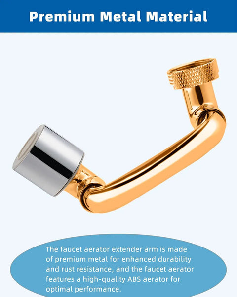Super Slick Chrome Faucet Extender Brings You A Bold 1080 Degree Swivel Rotation Plus Dual Spray Settings For Complete Sink Access Without Any Hassle Universal Fit