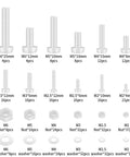 447 Piece White Nylon Pan Head Screws Bolts Nuts Washers Assortment Set M2 To M6 Metric Full Threaded Hex Head Fasteners