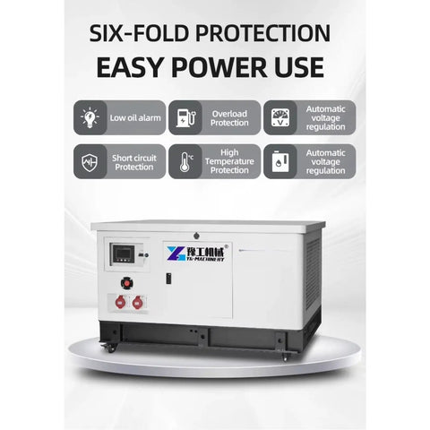 Heavy Duty Portable Generator For Home Backup And Job Sites Quiet Beast Mode Industrial Grade Power That Keeps Homes Running And Pros On Schedule For Daily Use Ready To Roll, white metal enclosure on wheels