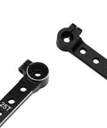 Two Pack 7075 Aluminum 25T Servo Arm Horns Long Steering Servo Arms For RC Cars Planes And Helicopters Black Premium Aluminum